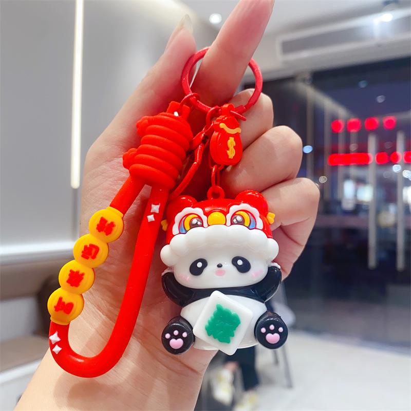 Panda Huanzhuan Le Keychain Cartoon Cute Guochao Panda Bag Pendant Children's Toy