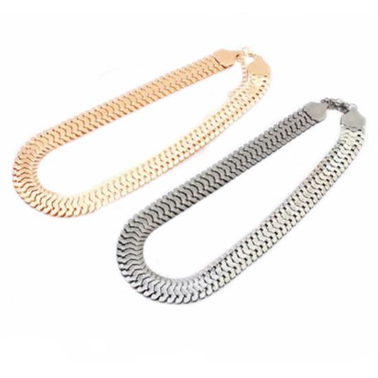 Women's Fashion Luxury Thick Chain Alloy Link Bib Choker Necklace Jewelry Gift