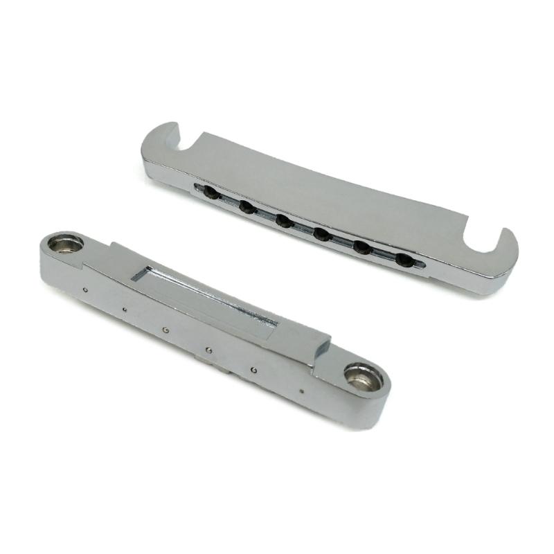 Tune O Matic Bridge, Rollers Saddle Tune O-Matic Guitar Bridge with Tailpiece & Studs for LP Guitar Replacements Kits