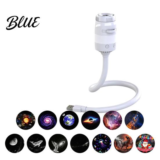 Star Projector Night Light 2-in-1 Light Starry Sky Ambient Lamp with Films Birthday Gift for Boys Girls USB Powered Dual-Mode Bedroom Sleep