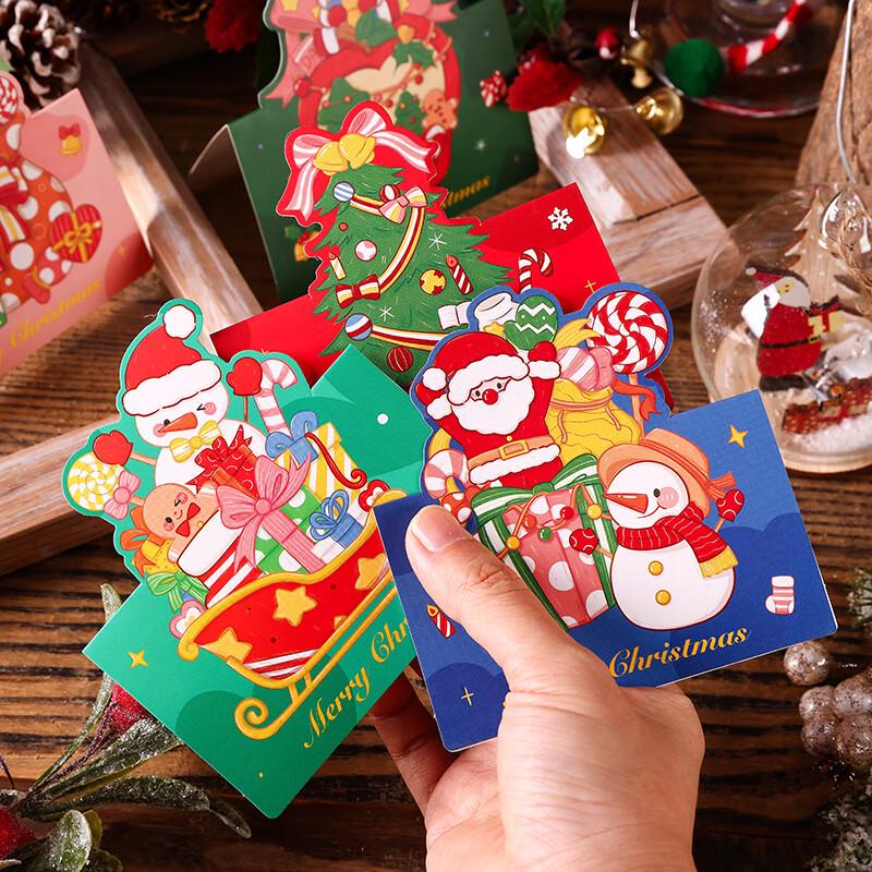 Anvelo Retro Christmas Greeting Cards (5-Pack Mixed)