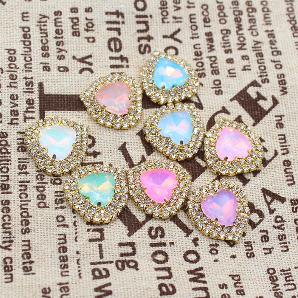 10 Pieces of High-end 21 * 22MM Inlaid Mocha Peach Heart Diamonds, Suitable for Weddings, Bow Decorations, and Invitation Letter