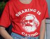 Karl Marx T Shirt, Sharing Is Caring Tee, Leftist T-shirt, Socialism Clothing, Communist Gifts