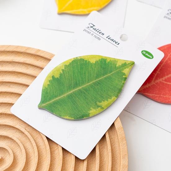Leaf-Shaped Sticky Notepads Removable Memo Pads Paper Sticker Pads Anti-Forgetting Reminder Note for Home Wall Photo DIY Decoration