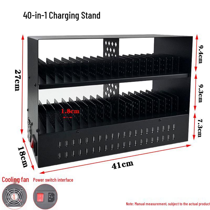 40-Bit All-Metal Phone Charging & Placement Stand with Multi-Port Charger.