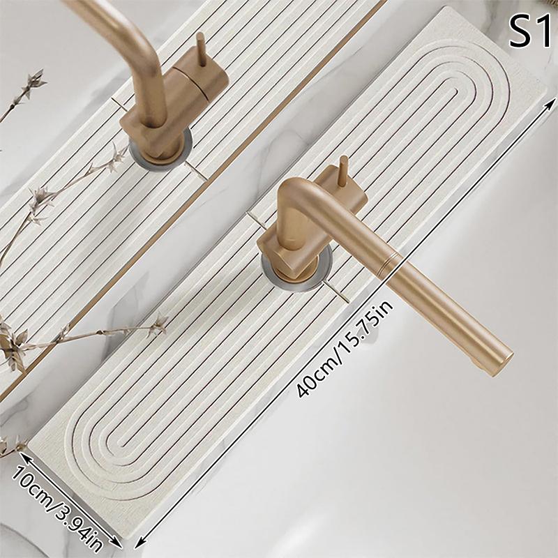 

Диатомовая грязь Водопоглощающий Быстросохнущий Жесткий Коврик Коврик для Смесителя для Кухонной Раковины Защита от Брызг Кухонный Коврик для Ручной Мойки Раковины в Ванной