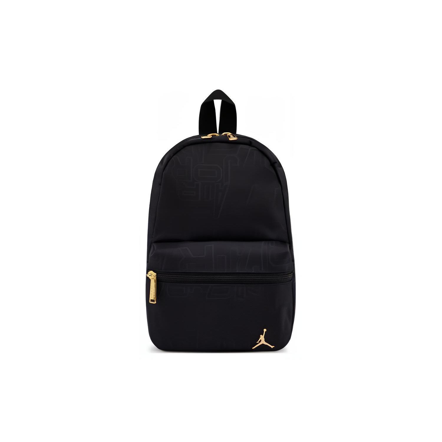 Jordan Letter Print Logo Zipper Polyester Backpack Women backpack Black FV6166-010 Black