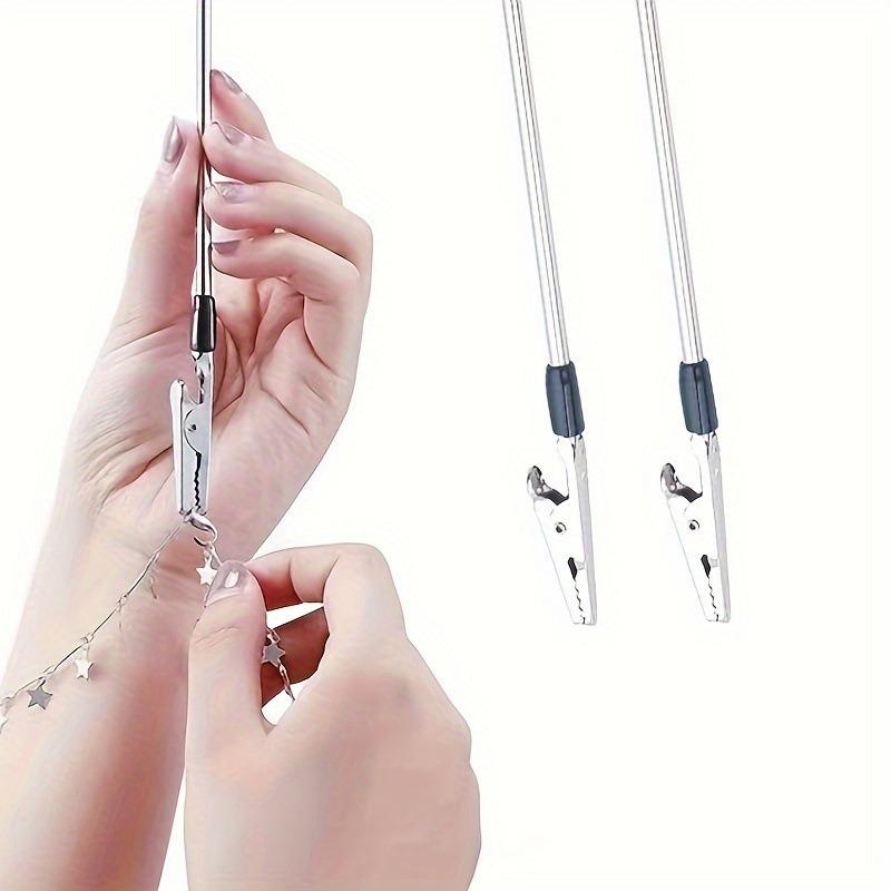Jewelry Bracelet Jewelry Wearing Assistant Tool Gold Iron Rod Multi functional Crocodile Clip Memo Clip 155mm