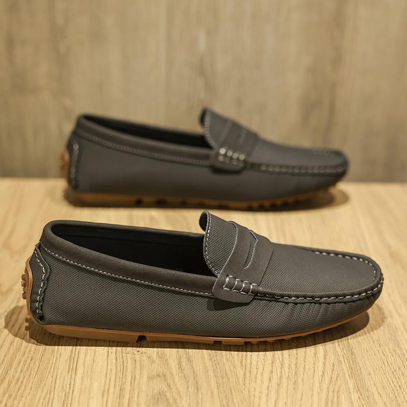 Mocasini din piele naturală pentru bărbați, design mocasin, modă, slip-on, balerini, pantofi casual eleganți, încălțăminte de condus pentru bărbați, pantofi de barcă lucrați manual