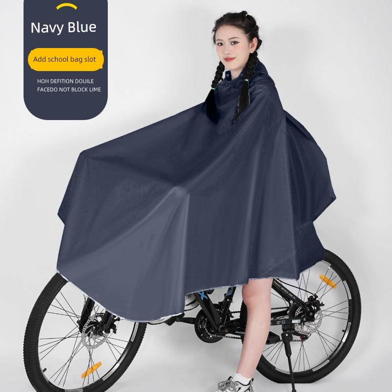Bicycle Raincoat for Junior High School Students Single Mountain Bike for School Rainstorm Prevention Men and Women Riding Outer Wear Poncho