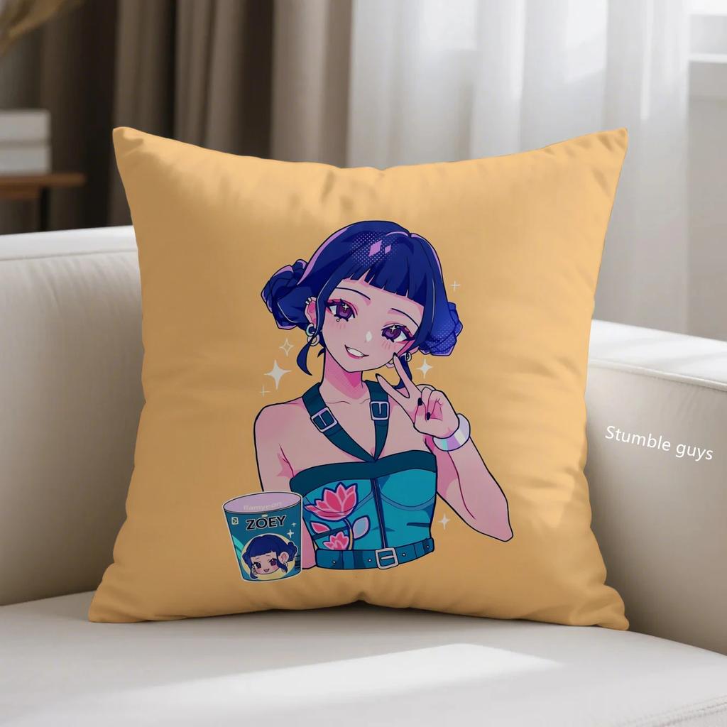 Demon Hunters Kpop Kissenbezug Anime Sofakissenbezug Niedliche Deko für Kpop-Fans Wohnraum