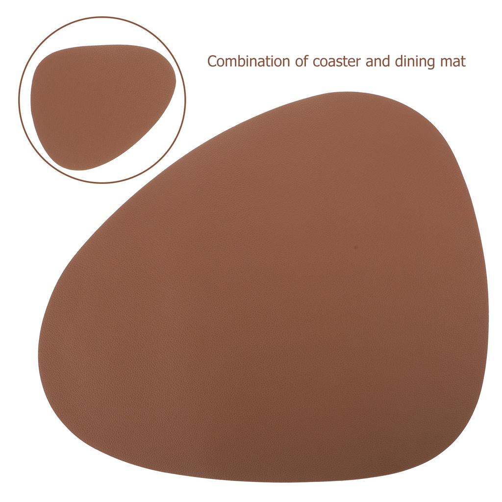 1 Set Waterproof Heat Insulation Cup Coasters Nordic Style PU Place Mat Household Dining Table Pad Decorative Coasters for Home