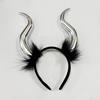 Halloween Teufelshörner Plüsch Stirnband Cosplay Gothic Haarreif Verkleidungszubehör Party-Outfits Stirnband
