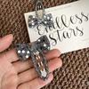 Silver-Gray Sequin Bow Hair Clip for Kids