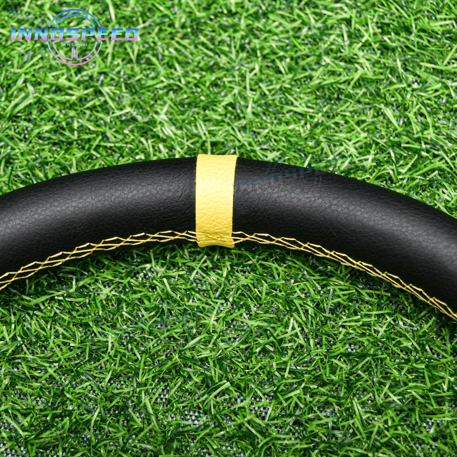 13inch Universal D Shape Racing Leather Flat Sim Sport Steering Wheel for Game Car Accessories