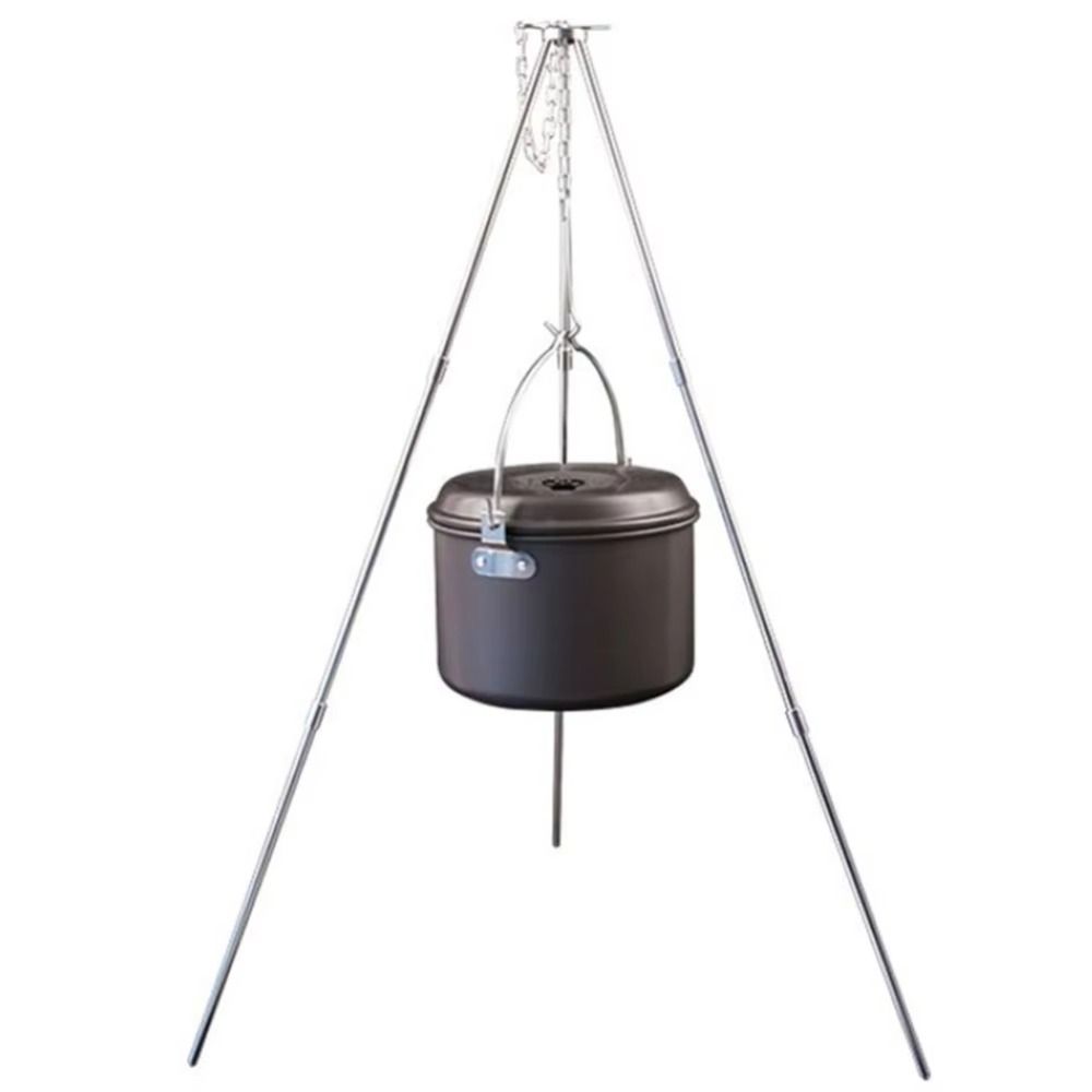 Triangle Support Camping Cooking Tripod 3 Section Camping Kitchenware Tripod  Team and Family