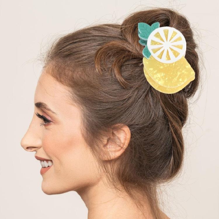 Fruit Theme Hair Claw Clip For Women Girls PVC Barrettes Lightweight Hairpins Summer Accessories School Party Essential