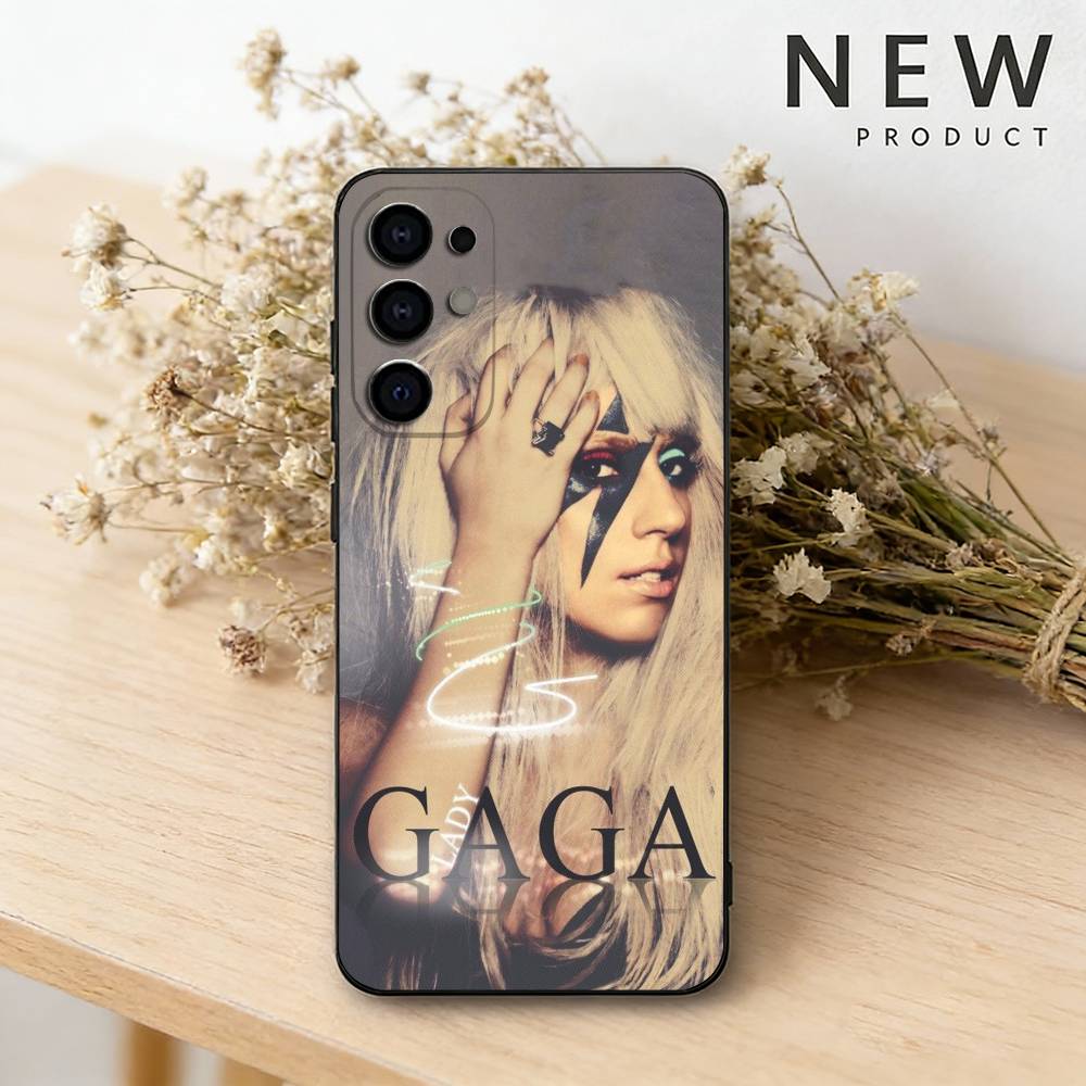 L-Lady Singer G-Gaga Phone Case For Samsung S26,25,24,23,22,30,21,10,9,Ultra,Plus,Lite Black Soft Case