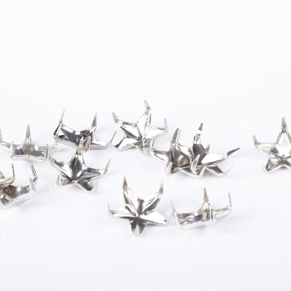 Shoes Spot Silver Color Star Shape Spikes Studs Craft Rivets