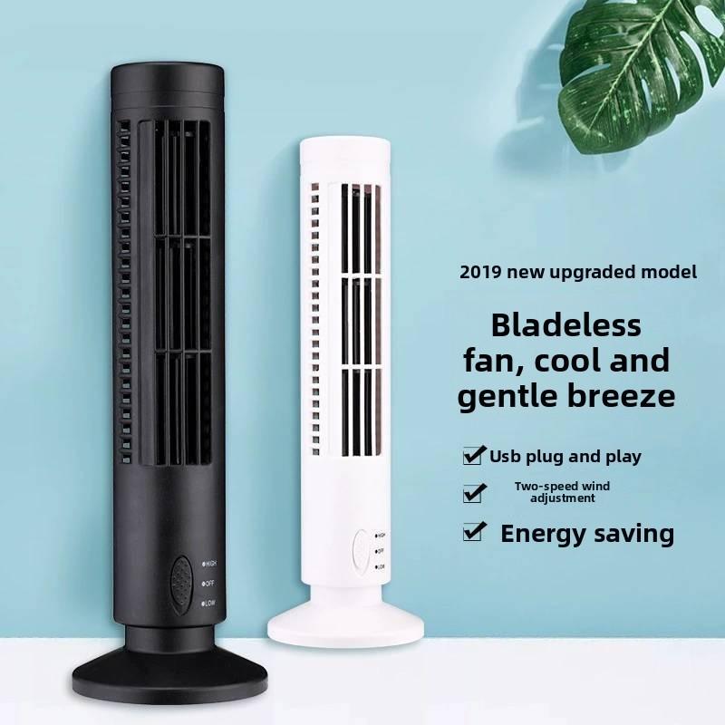 Mini-Turmventilator mit augenschonendem LED-Licht und Stromversorgung für Studenten