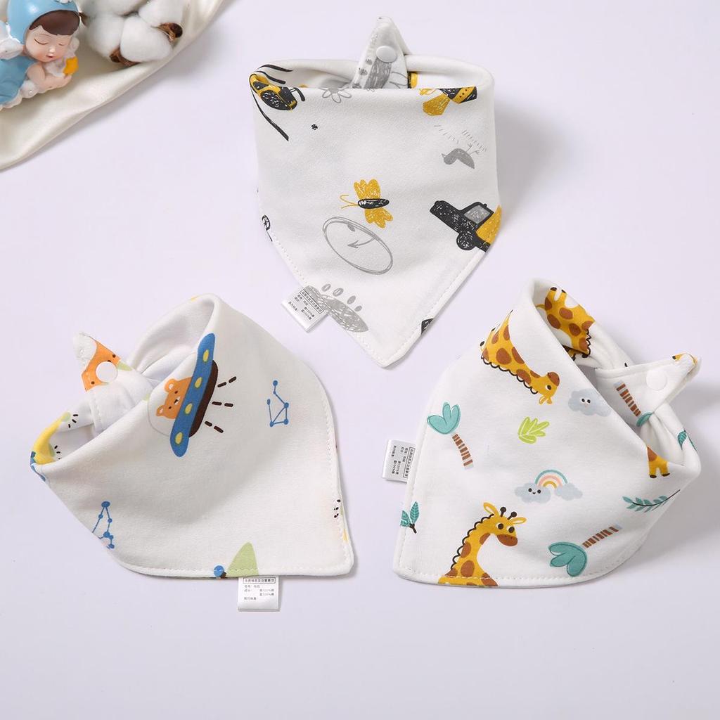 Pure Cotton Baby Triangle Bibs & Scarves for Boys and Girls