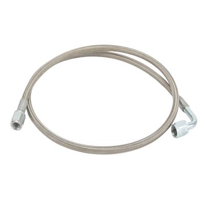Turbo Oil Feed Line 4AN 90 Degree Stainless Steel Braided Oil Feed Tube Pipe Hose 60 Inches