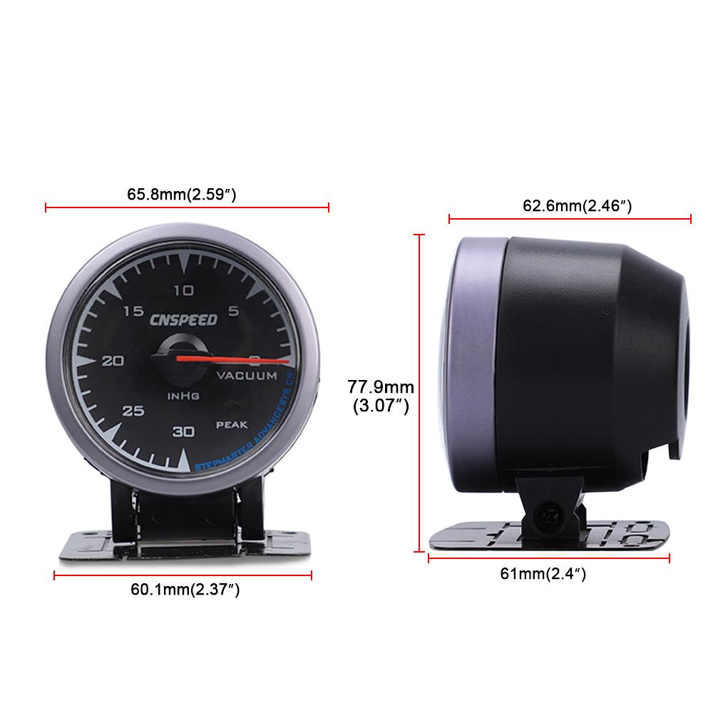 CNSPEED Universal 7 Colors Car Vacuum Pressure Gauge Meter 0-30 PSI For 12V Honda Mk2 Golf 2 Car Gauge With POD