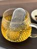 Stainless Steel Loose Leaf Tea Steeper Oval Reusable Tea Diffuser with Chain 4.33x1.77 Inch for Kitchen Spices and Seasonings