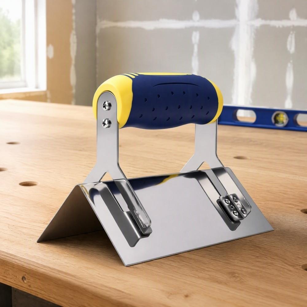 Comfort Grip Handle Outside Corner Trowel Stainless Steel Drywall Finishing Tool For Masonry Work