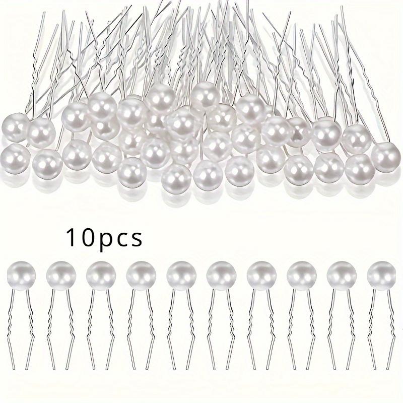 

10/20/30pcs Elegant U-shaped Fake Pearl Hair Clip - A Fashionable Hairstyle Clip Suitable for Weddings, Parties, and Daily Use