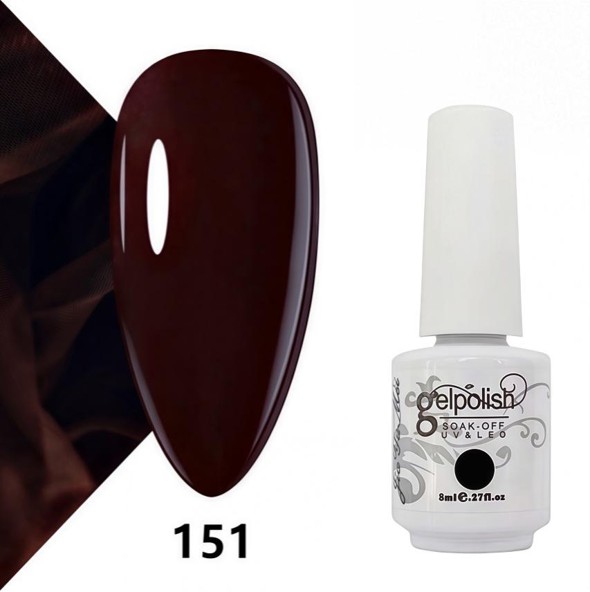 Amber Gel Polish Set: Gel Polish Manicure Kit with Whitening, Base Coat, and Sealer.