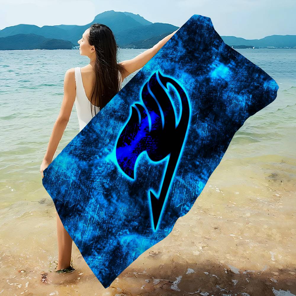 Fairy Tail Japanese Bath Towel Microfiber Soft Water Absorbing Breathable For Girl Kids Decorative Cartoon Beach Towel
