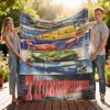 Thunderbirds Spaceship Print Nap Blanket, Soft Throw for Sofa Travel Movie Night, Perfect Gift for Sci-Fi Fans