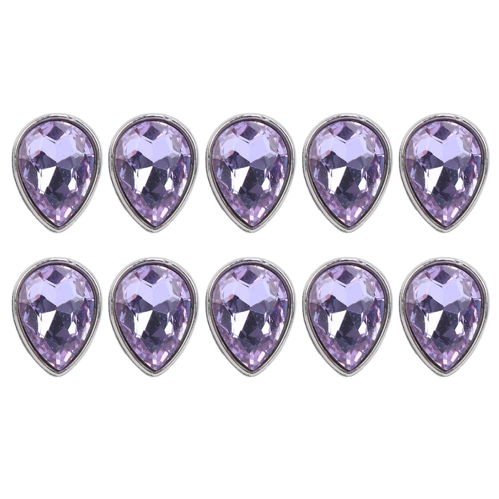 

10Pcs Rhinestones Patchable Stylish Bright Edged Claw Rhinestone for DIY HandMade Decoration Light Purple