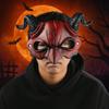 Demon Goat Horn Mask Cattle Cosplay Masquerade Creative Halloween Mask  Unisex