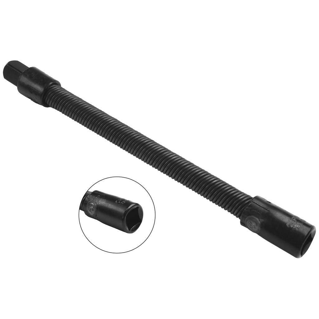 High Quality New Extension Rod Flexible Shaft Wrench 1/2 Inch 12.7mm Black Drive Extender Flexible Shaft Spring Steel (middle)