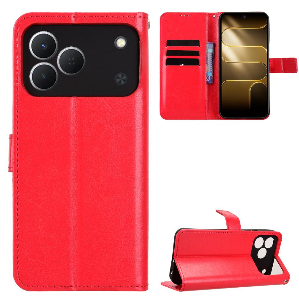 Flip Cover Compatible for Tecno Spark 50 4G Leather Case [Flip Vintage Leather] Shockproof Durable Retro Phone Case