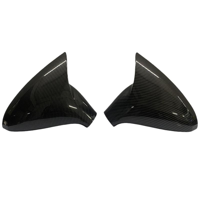For Peugeot 207 308 2006-2012 Car Horn Rearview Side Mirror Cover Wing Cap Exterior Door Housing Shell ABS Trim Sticker