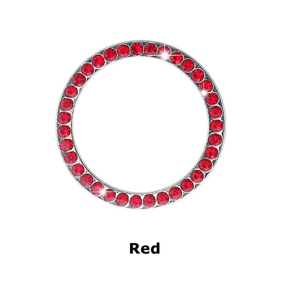 Crystal Engine Ignition Onekey Start Stop Push Button Switch Protective Cover Bling Girls Auto Accessories Car Interior Decor