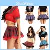 Trendy Women Sexy Costume Lingerie Student Uniform Set Crafted From Quality Spandex Material