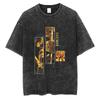 Anime Demon Slayer Tokitou Muichirou Graphic Print Tshirt Men Manga T-shirts Washed Cotton T Shirt Harajuku