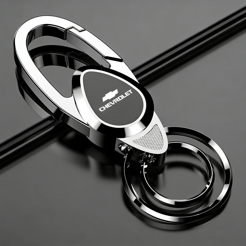 Premium Zinc Alloy Car Keychain Minimalist Metal Keyring For Chevrolet Cruze Malibu Colorado Suburban Equinox Blazer Trax Camaro