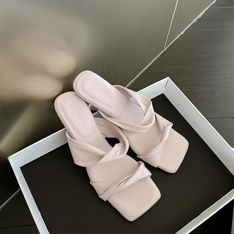 

Босоножки в стиле феи для женщин, которые стоит носить в 2025 году, новые туфли на шпильке с открытым носком и пустым задником, высокие каблуки для женщин 40 фиолетовый