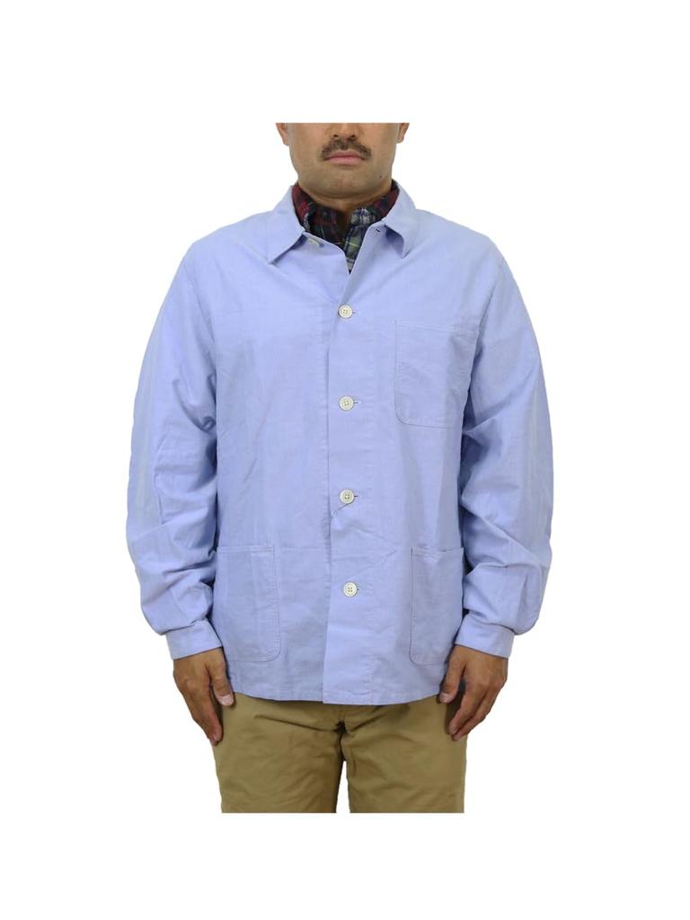 POLO RALPH LAUREN Classic Fit Cotton Oxford Coverall Shirt Size Blue Men's Jacket, L, (Product Code 01010011)