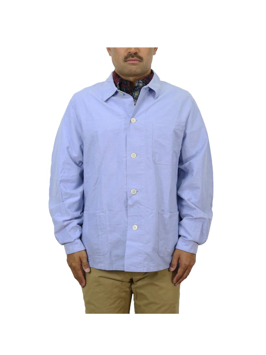 

POLO RALPH LAUREN Классический крой Хлопковая рубашка-комбинезон Оксфорд Размер Синий Мужская куртка, L, (Код товара 01010011) синий