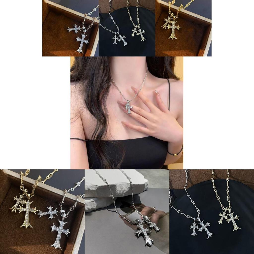 Elegant Long Cross Necklace For Women Made Of High Quality Alloy With Fashionable Designs For Summer 2024
