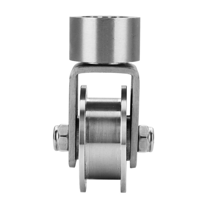 V/H Type Swivel Pulley 304 Steel Tractions Wheel Pulley Block Quiet Pulley Roller Tractions Wheel Slidings Gate Roller