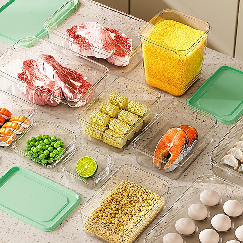 

2/4 шт. Ящик для хранения холодильника, ящик для хранения замороженного мяса, упаковочная коробка для пищевых продуктов, специальное расположение холодильника для пищевых продуктов 4Pcs S