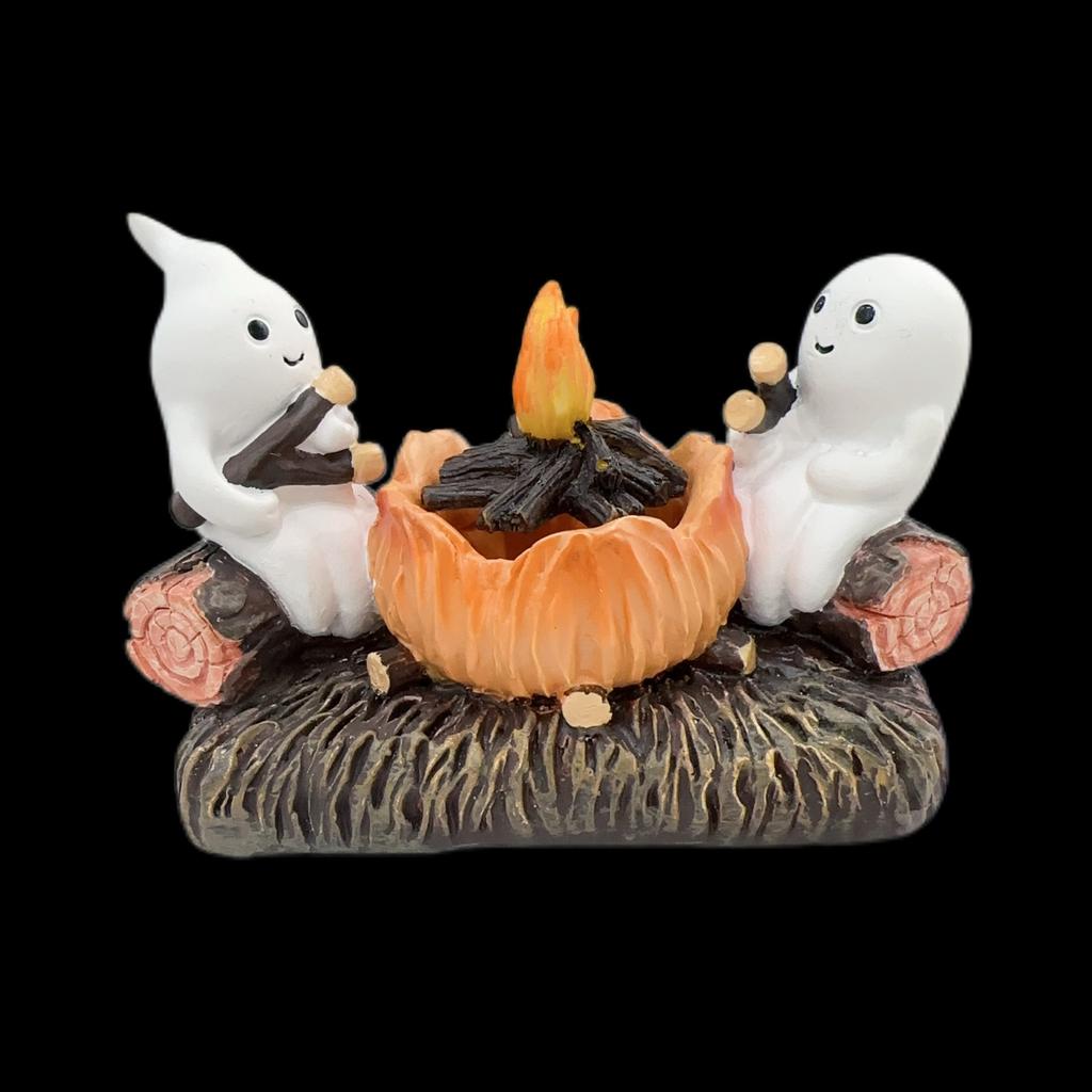 NEW Halloween Ghost Creativity Candlestick Decoration Resin Crafts Home Atmosphere  Courtyard Office Party Multipurpose