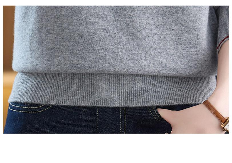 Stylish Women's Rhinestone Wool Round Neck Knit Sweater - Long Sleeve, Warm, Loose Fit for Autumn/Winter
